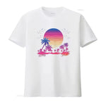 Sunset Palm Tee — Retro 80s Vaporwave